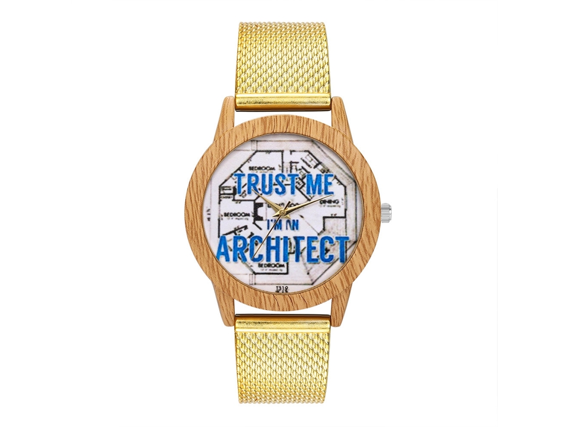 Reloj De Pulsera Analógico De Cuarzo Unisex Casual Business Zhoulianfa Oro