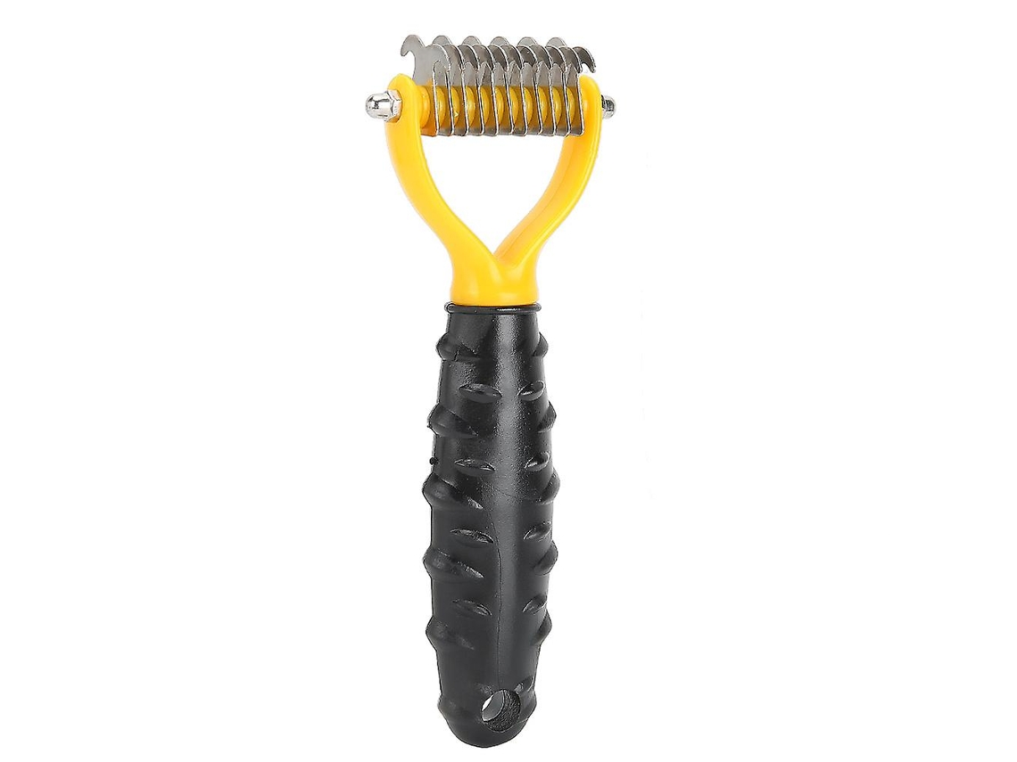 Cepillo de aseo para perros y gatos, con punta para desenredar nudos y recortar el pelo de mascotas de pelo largo.