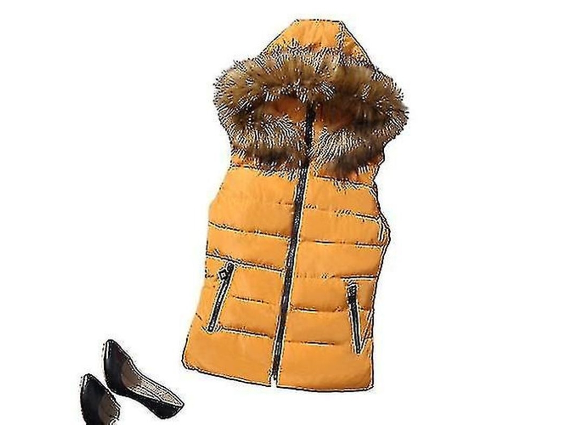 2026-chaleco Acolchado Para Mujer Con Capucha Desmontable Abrigo Casual Cálido Invierno Waistcoat Poliéster