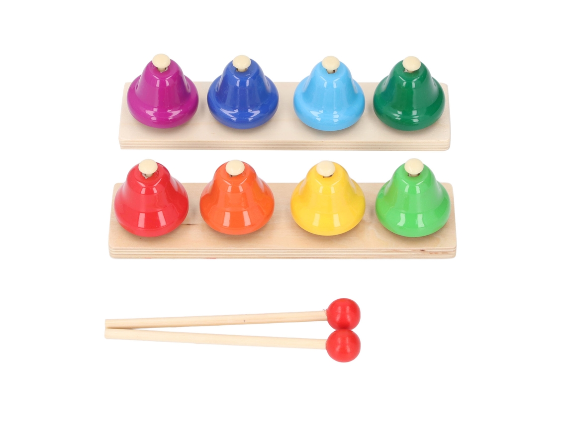 -campanas De Mesa Para Niños 8 Notas Instrumento De Percusión Musical Con Mazos De Madera Juguete Educativo Colorido