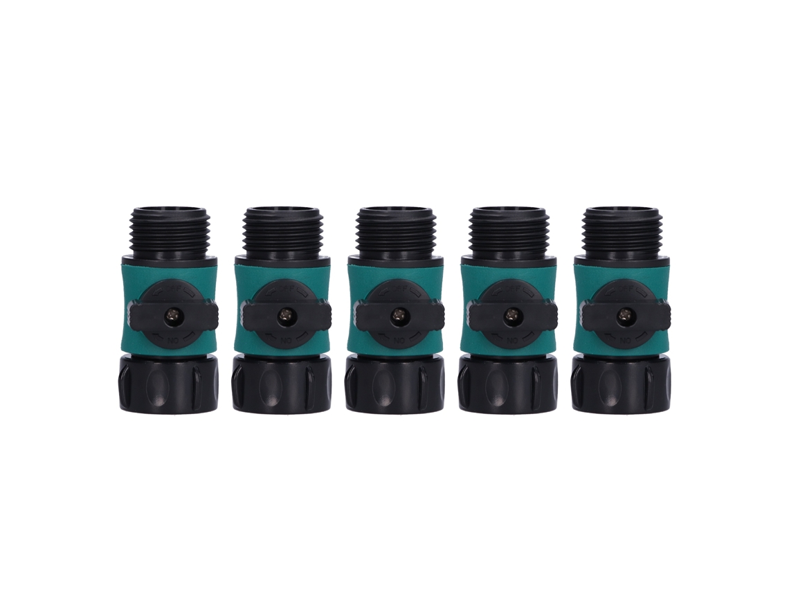 5 Adaptadores De Conector Rápido Para Manguera De Riego, Tamaño 3/4 Pulg., Abs, Para Jardín Y Patio.