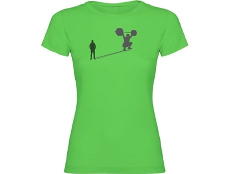 Camiseta para Mujer KRUSKIS Train Shadow Verde para Fitness (L)