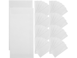 Paquete de 120 sobres pequeños de papel blanco autoadhesivos para dinero. SFUSHOS