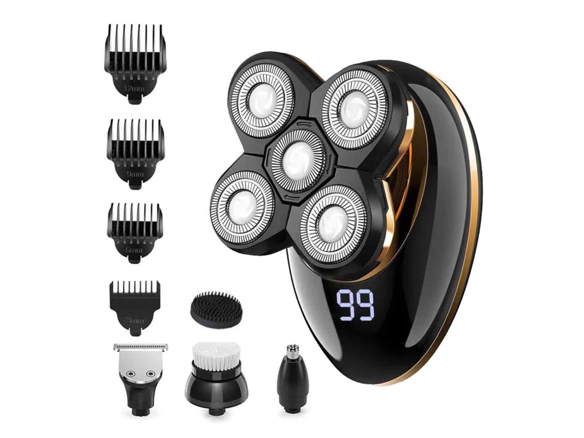 Máquina de Afeitar Multifuncional, Lavable, Pantalla Digital, Recargable, Recortadora de Cabello KOFIHETY