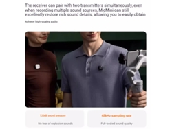 Dji Micrófono Solapa Inalámbrico 1tx+1rx Reducción Ruido Dual Nivel 48h Alcance 400m Vlogs Youtube Streaming Cámaras