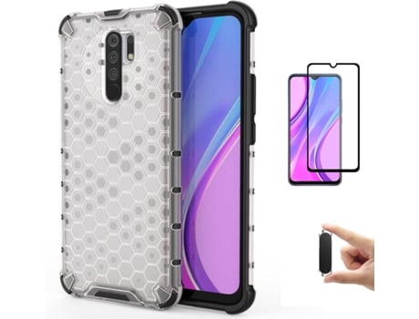 Kit Carcasa, Protector y Soporte Xiaomi Redmi 9 Full Cover Rumble