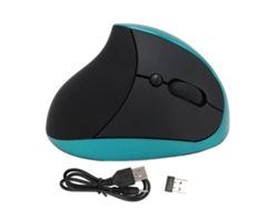Baoj-2026rato Ergonômico Direito Vertical Sem Fio Recarregável 3 Dpi Ajustável 800-1600 2.4g Óptico Para Notebook Pc Tablet Azul