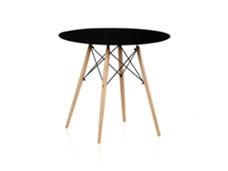 Mesa de comedor redonda Tower Negro 80cm x 75 x 80 cm