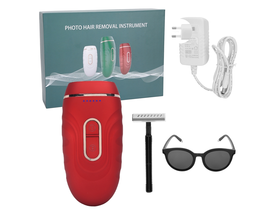 Máquina De Depilación Ipl Portátil 500.000 Flash Painless Para Hombres Y Mujeres 110-240v Plug Eu Rojo