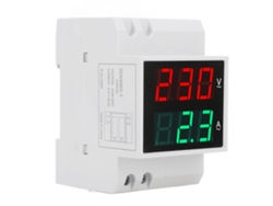 Medidor De Ca Para Riel Din Con Pantalla Led Dual, Voltímetro Y Amperímetro 80-300v 0.1-99.9a Sdm003 T