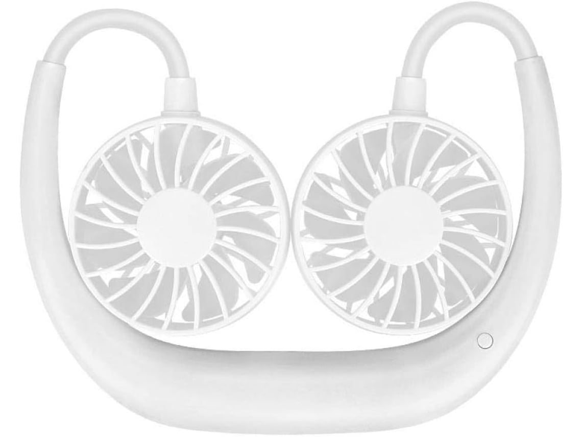Mini Ventilador Portátil Colgante Para El Cuello Mini Creativo Exteriores - Blanco (negro) 1200 Mah