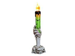 Portavelas Con Forma De Calavera (sin Llama) Para Decoración De Fiestas De Halloween, Diseño De Bar, Verde Siniestro