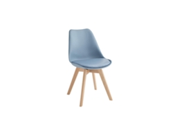 Carlotta - Silla polipropileno ecopiel azul 4 piezas STONES