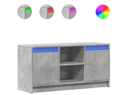 Maison Exclusive - Mueble De Tv Led Madera Ingeniería Gris Hormigón 100x34x50 Cm