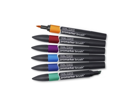 Marcador Brushmarker W&N Set 6 Tons Ricos
