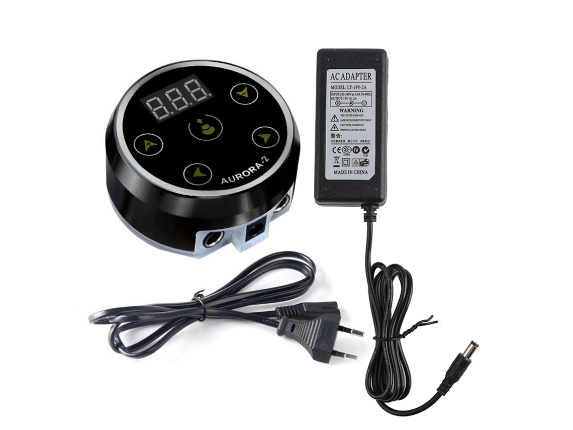 Fuente De Alimentación De Aluminio Ligero Para Máquinas De Tatuar Con Pantalla Led, Batería De 2a Para Delineador Y Sombreador.