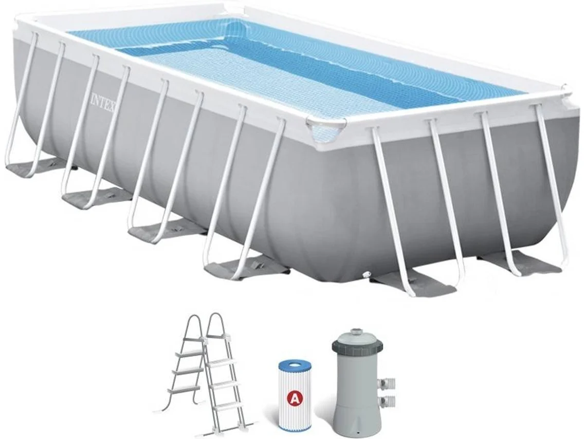Piscina Tubular INTEX 26788 (com Bomba - 6836 L - 200x100cm)