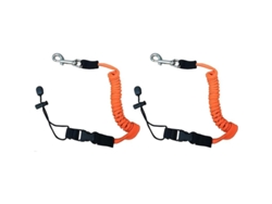 Linjou 2 Cuerdas De Remo Kayak, Cuerdas Elásticas Con Hebilla Ajustable Y Ganchos Metálicos, Naranja