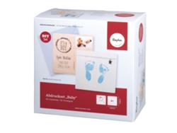 Kit de bricolaje - Anuncios de nacimiento de madera con estampados de bebés - Azul