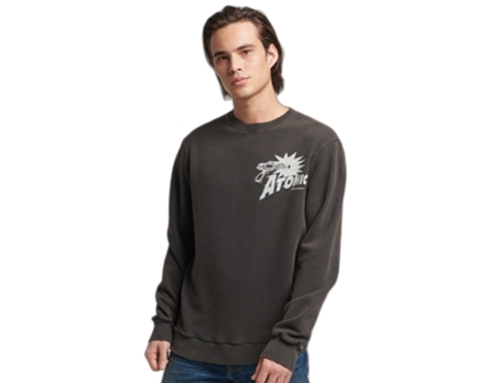 Sudadera para Hombre SUPERDRY (Algodón - S - Negro)