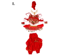 Traje De Dança Do Ventre Para Meninas Moda Calças Longas Acessórios Tamanho L
