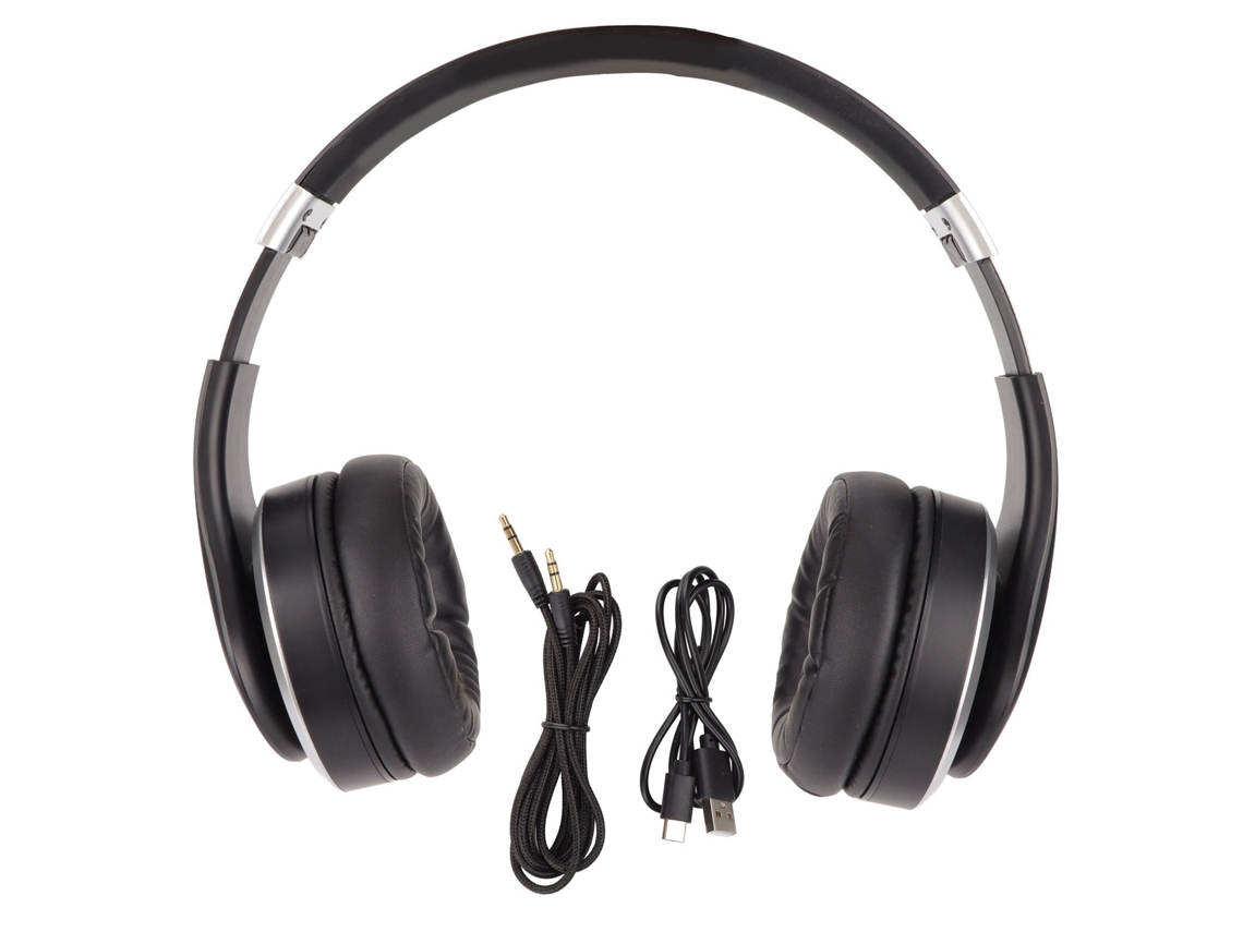 Auriculares Inalámbricos Bluetooth Bh618 Hifi Estéreo Con Graves Potentes, Auriculares Profesionales Para Juegos, Deportes, Viajes, Hogar Y Oficina - Negro