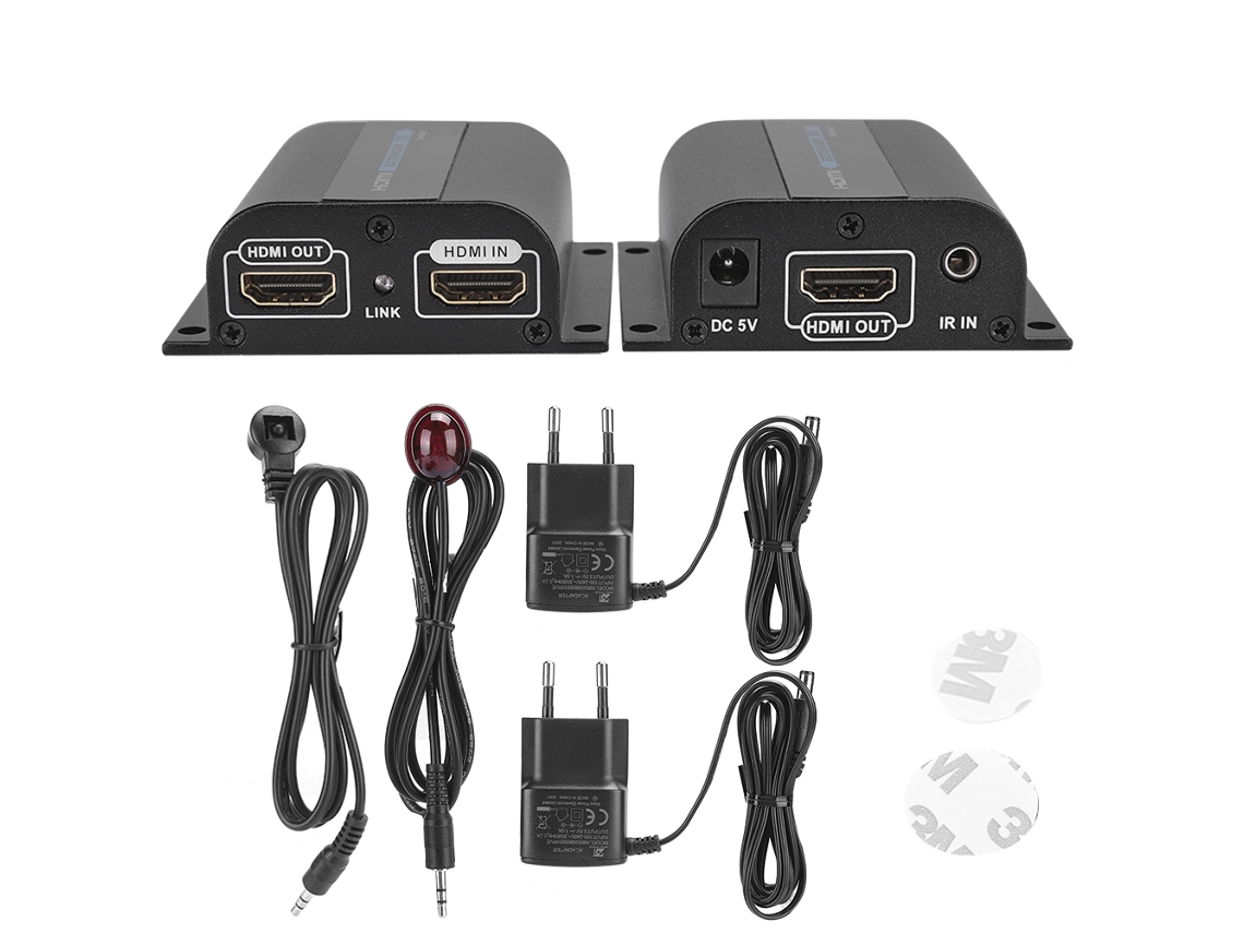 Extensor Hd Lkv372pro Com Saída De Loop Ir, Transmissão 60m Via Cabo Rj45, Suporta Full Hd E Controle Remoto