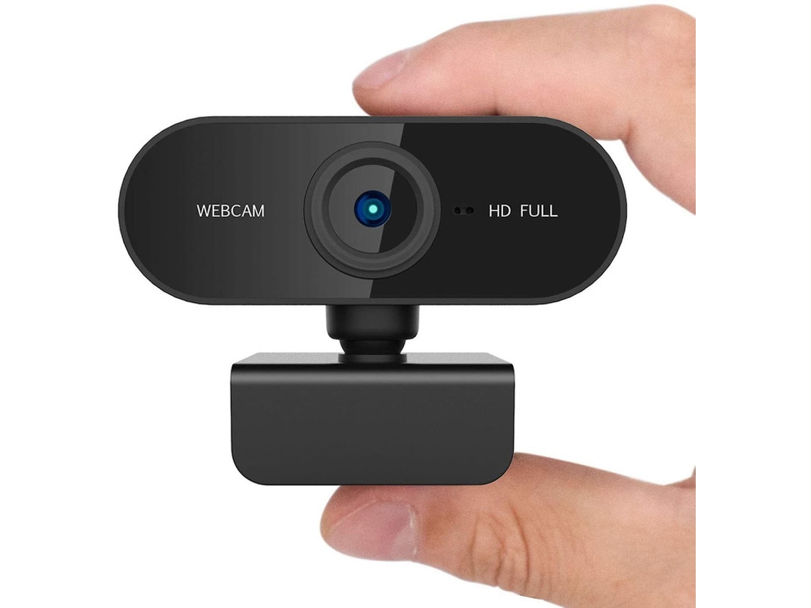 Mini cámara web para reuniones Full HD 1080p para portátiles con Windows 10. Compatible con Skype, YouTube, Facebook y Yizhood (negra).
