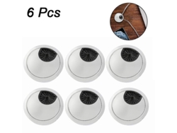 Juego De 6 Anillos Organizadores De Cables Para Escritorio Con Tapa Extraíble De 50/53/60/80 Mm.