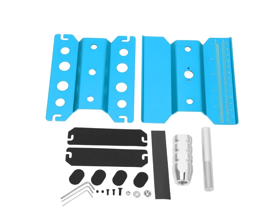 Suporte De Reparo Para Carros Rc Ajustável Em Altura Rotativo Trava Compatível Com 1/16 1/10 1/8 Azul
