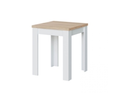 Mesa de comedor cuadrada Livre Blanco Artik (Blanco Mate) - Roble Canadian Medidacerrada:67Medidaabierta:134 x 79 x 67cm cm