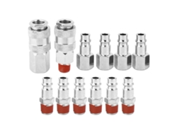 2026velora-12 Piezas Conector rápido para manguera de aire BSP 1/4 de pulgada Conector neumático macho y hembra