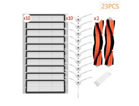 23 Uds robot aspirador accesorios de cepillo de filtro HEPA para xiaomi mijia mi 1s 2s roborock s50 s51 s55 s6 piezas de repuesto