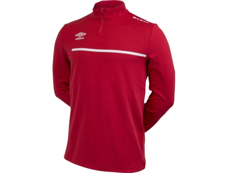 Chaqueta UMBRO Pro Training 1/2 Zip (Rojo y Blanco - M)