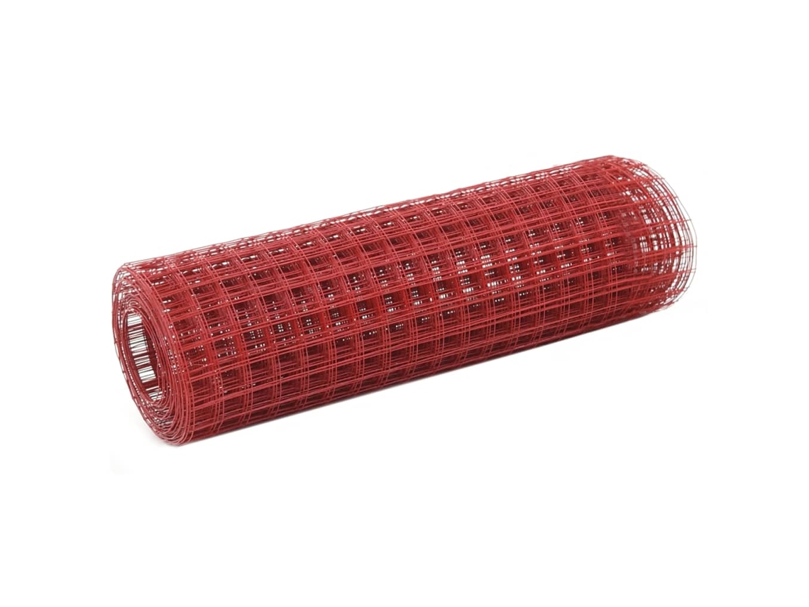 Red De Alambre VIDAXL Rojo Acero (10x0,5m)
