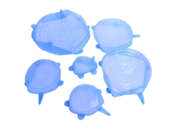 Tapa Sellante Reutilizable Expandible Para Alimentos 6 Piezas Tapa De Cocina Para Verduras Frutas Azul