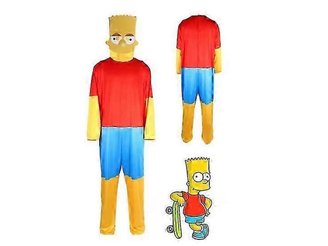 Disfraz De Mono De Los Simpson: Bart, Lisa, Marge, Homer Con Máscara Para Fiestas, Cumpleaños, Halloween, Adultos Y Niños.
