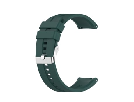 Correa de reloj inteligente para Huawei Watch GT 2 46 mm Correa de silicona con hebilla plateada (verde oscuro)