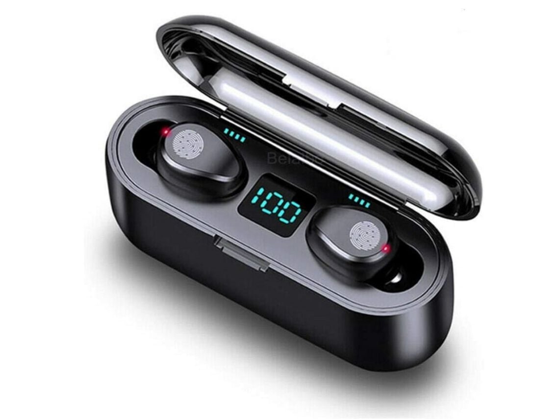 Auriculares YEMAESRE intrauditivos con subwoofer Bluetooth resistentes al agua, color negro