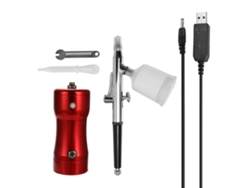 Kit Portátil De Aerógrafo Con Compresor Para Arte, Pintura, Repostería Y Modelismo.