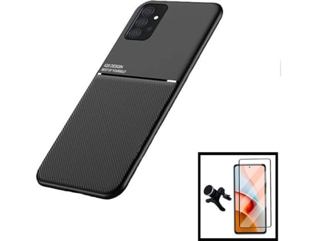 Carcasa + Protector + Soporte Magnético Reforzado Samsung Galaxy A72 PHONECARE Magnetic Lux Negro