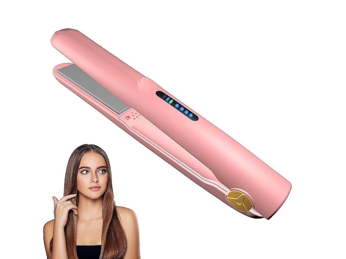 Plancha De Pelo Inalámbrica 2 En 1, 2600 Mah, Mini Plancha De Viaje Con 3 Ajustes De Temperatura, Regalo Perfecto Para Mujeres.