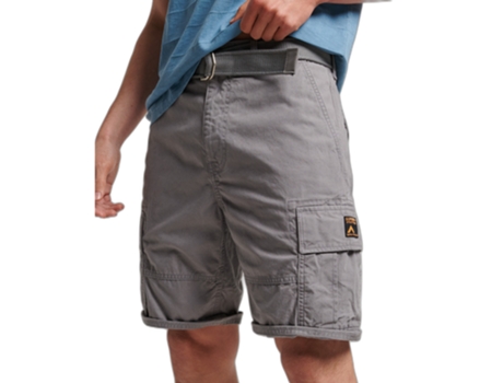 Pantalones Cortos SUPERDRY Hombre (28 - Gris)