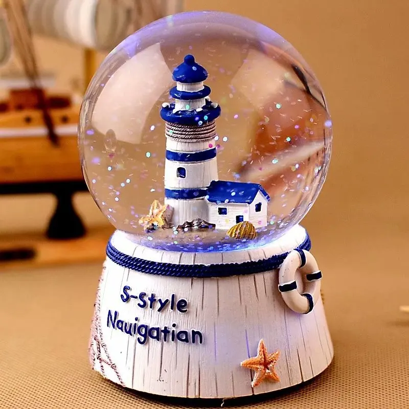 (estilo 4) Caja De Música Flotante Con Luz Y Copo De Nieve De Bola De Cristal, Regalo Para El Día De San Valentín