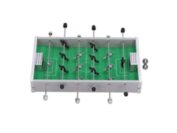 Mesa de futbolín con gran acabado, tamaño compacto, barra de aluminio resistente y confiable