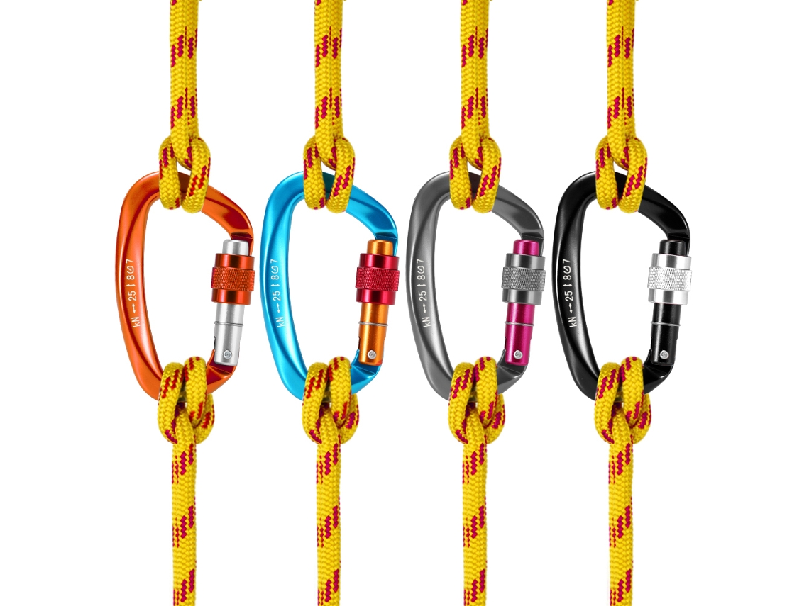 Vlrla-2026mosquetón De Cerradura De Tornillo 25kn D-forma Resistente Para Escalada, Rappel, Canyoning Y Hamaca