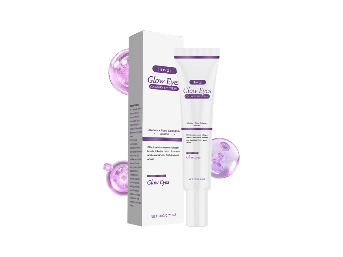 Crema contorno de ojos reafirmante, hidratante e iluminadora con colágeno, retinol y oro, 20 g