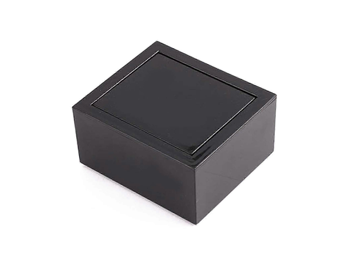 Estuche giratorio con tapa abatible para gemelos, de plástico negro con detalles de terciopelo. Hengjian