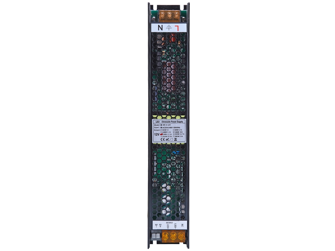 Veloriskku-fuente De Alimentación Regulable 150w 12v/12.5a Con Enclosure De Aleación De Aluminio Soporta Scr 0-10v Pwm Dali Control