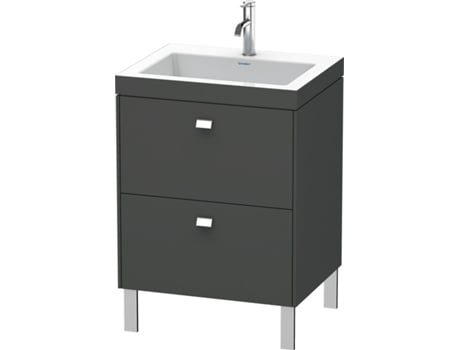 Lavabo para muebles DURAVIT Brioso c-bonded con base de 60,0x48,0 cm 2 extraíbles sin rebosadero con banco con agujero para grifo sin agujero par